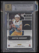 Load image into Gallery viewer, Justin Herbert 2020 Obsidian Rookie Jersey Ink Electric Etch Green #4 /50 BGS 9
