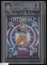 Load image into Gallery viewer, Justin Herbert 2020 Donruss Optic Mythical #13 BGS 9
