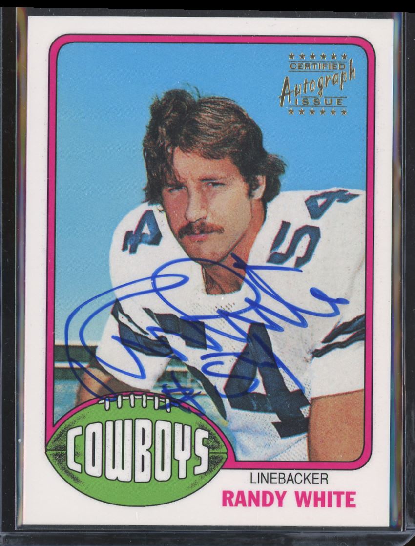 Randy white 1997 topps certified auto #158