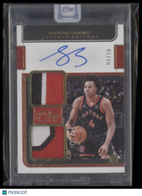 Load image into Gallery viewer, Scottie Barnes 2021 One and One Rookie Dual Jersey /10 Auto #RD-SBN
