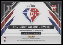 Load image into Gallery viewer, Dominique Wilkins 2021-22 Panini Impeccable /75

