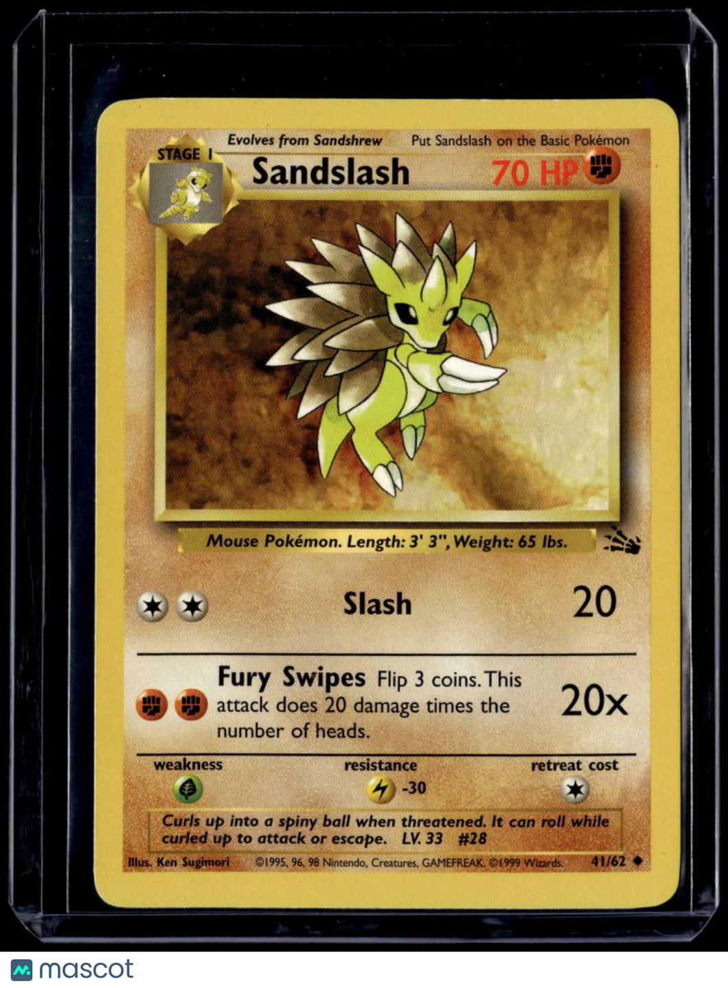 Sandslash 1999 Classic - Fossil #41
