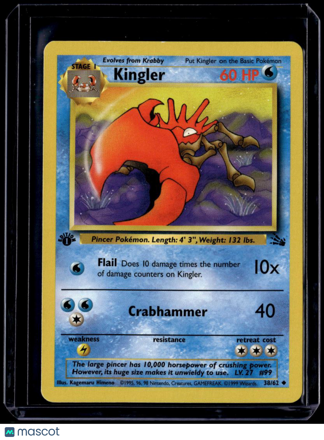 Kingler 1999 Classic - Fossil #38