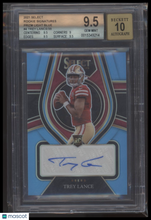 Load image into Gallery viewer, Trey Lance 2021 Select Rookie Signatures Prizm Light Blue #4 /35 BGS 9.5
